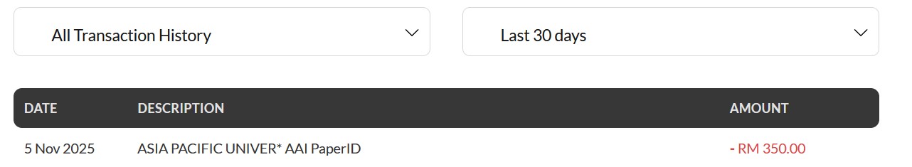 Proof of Payment: