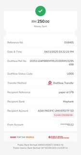 Proof of Payment: