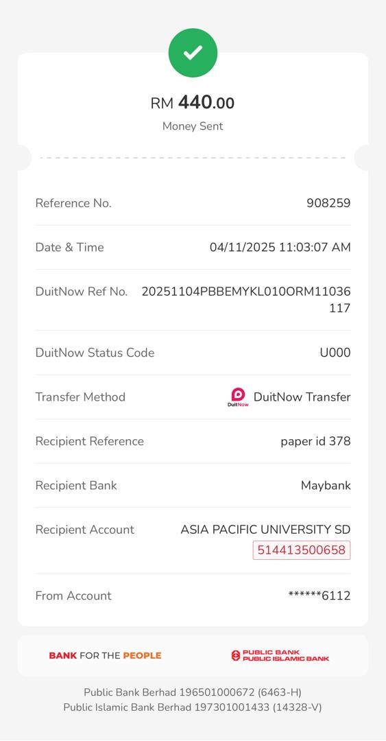 Proof of Payment:
